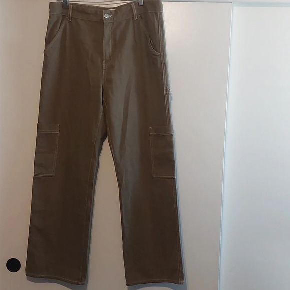 Olive Green Cargo Pants 14 Grunge Punk Skater - Picture 6 of 11